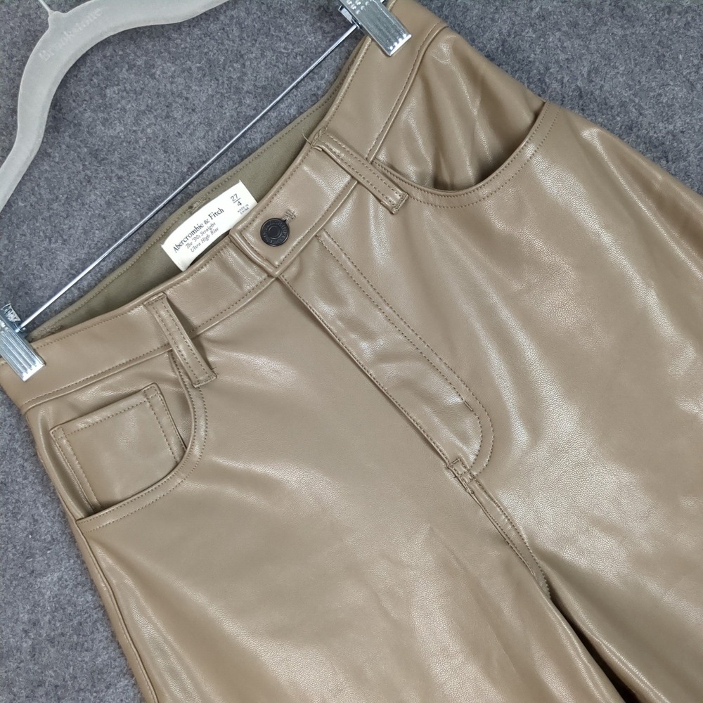 Abercrombie & Fitch Women Curve Love 90s Straight Ultra High Rise Tan 27/4